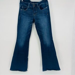 American Eagle Y2K Artist Stretch Dark Wash Flare Jeans Size 4